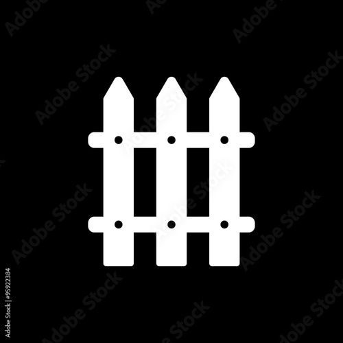 The fence icon. Paling symbol. Flat