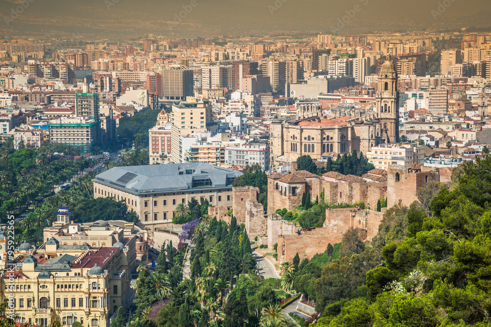 Panorama of Malaga, Spain