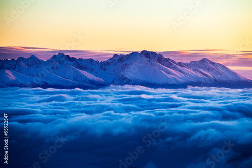 High Tatras morning inversion winter landscape photo