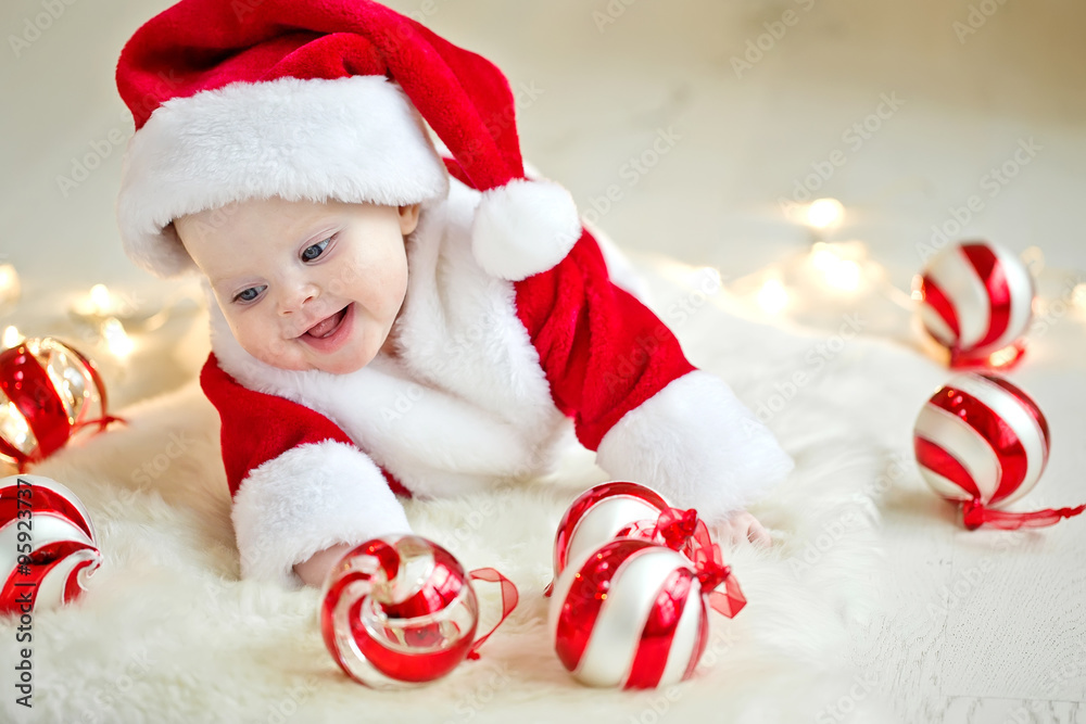 Little baby in a christmas time Little baby in a christmas time