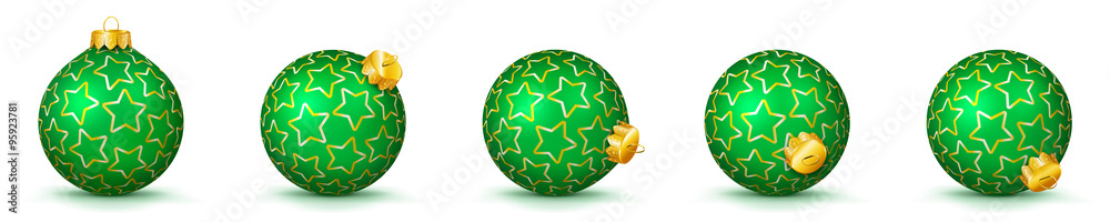 Vektor Weihnachtskugeln in grün - verschiedenen Perspektiven - Isoliert auf weißem Hintergrund - Jede Kugel ist gruppiert und mit weißer Hintergrund-Ebene. Vektor Weihnachtskugeln in grün - verschiedenen Perspektiven - Isoliert auf weißem Hintergrund - Jede Kugel ist gruppiert und mit weißer Hintergrund-Ebene.