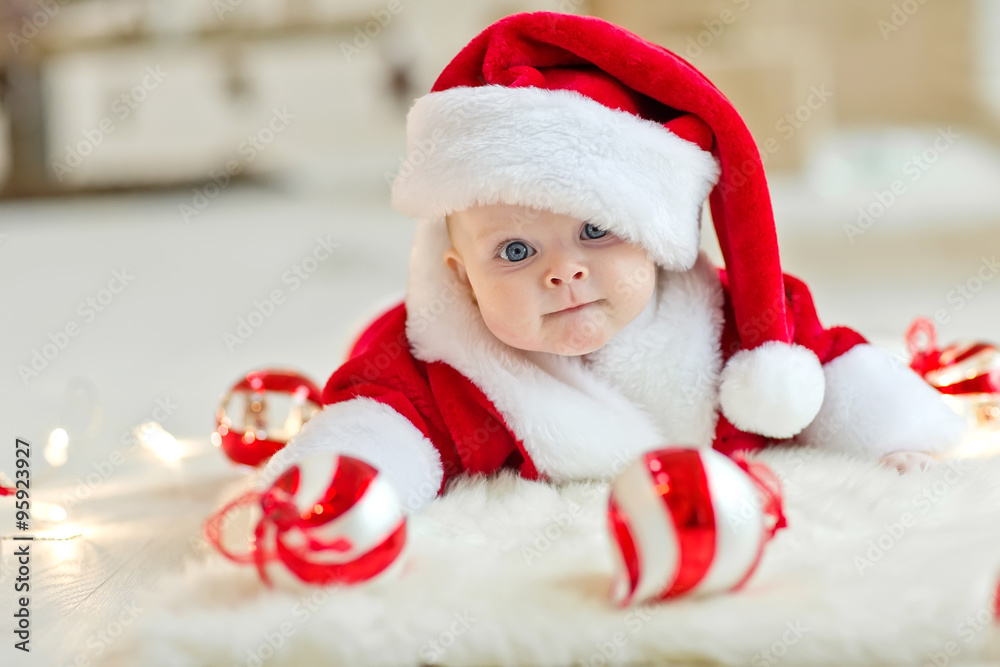 Little baby in a christmas time Little baby in a christmas time