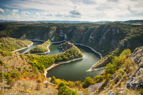 Canyon of Uvac river, Serbia, Europe photo