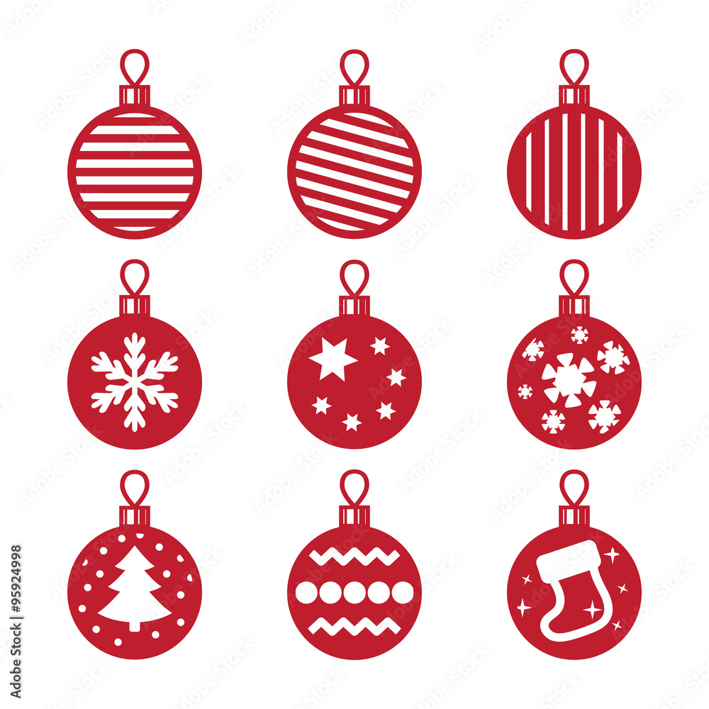 icons Christmas balls