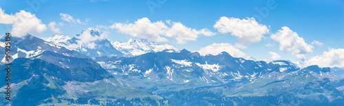 Panorama view of Eiger, Monch and Jungfrau