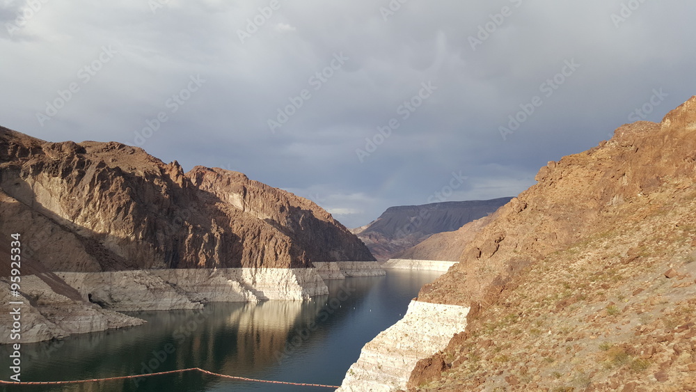 Hydroelectric Generators on the border of nevada and arizona , black canyon