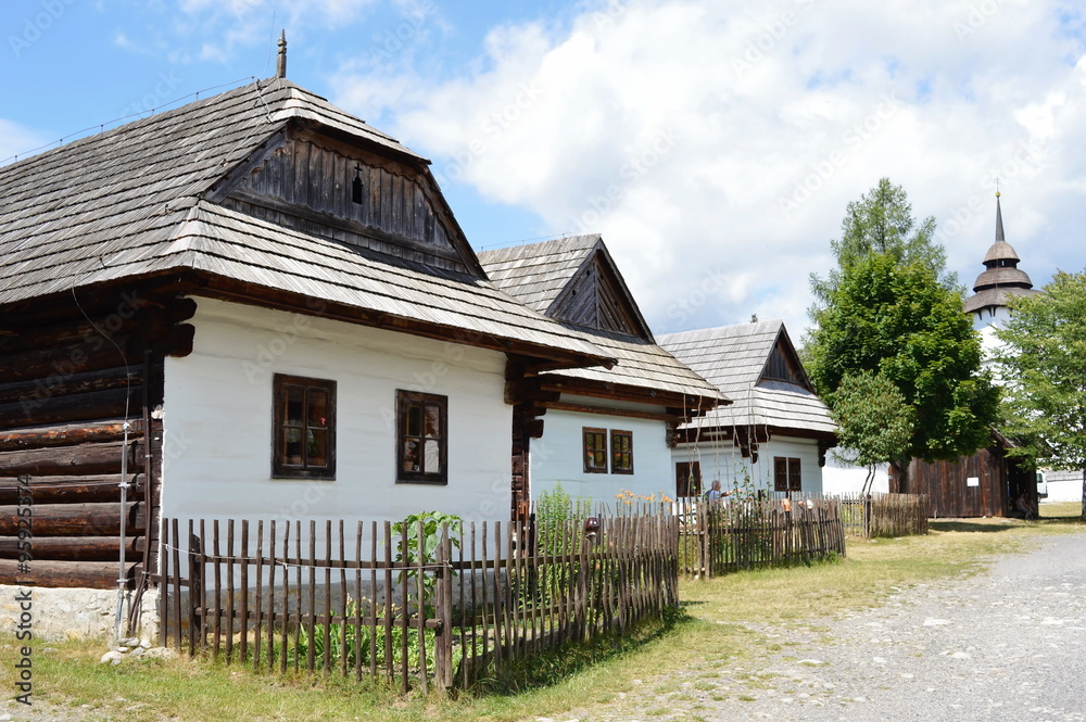 Old houses in liptov village museum in Pribylina in Slovakia Old houses in liptov village museum in Pribylina in Slovakia