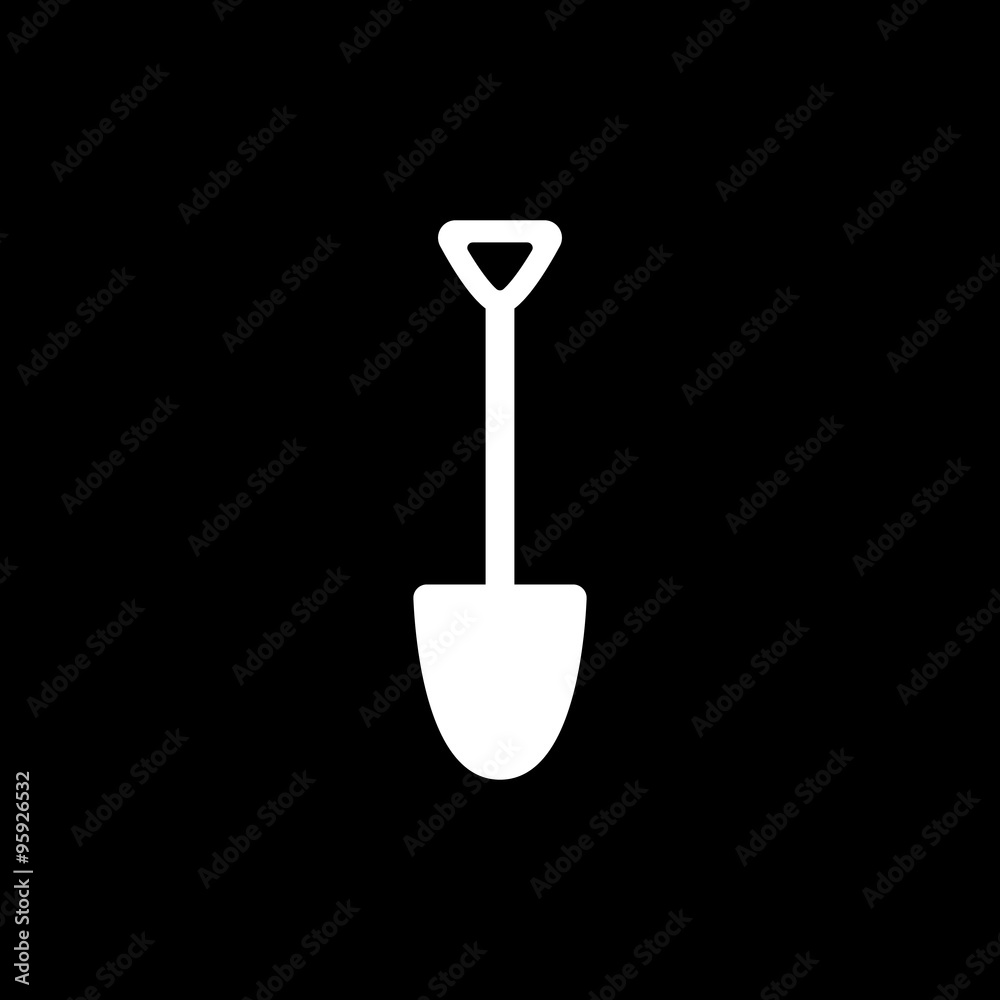 The shovel icon. Spade symbol. Flat The shovel icon. Spade symbol. Flat