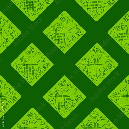 Seamless background with Celtic art and ethnic ornaments for your design