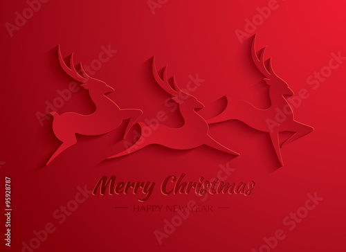 Rudolph Reindeer. Greeting Card.