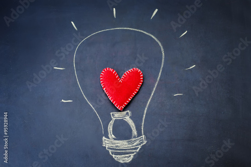 light painted on a chalkboard