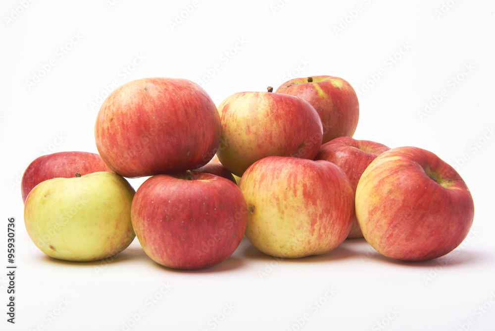 Biological natural apples isolated on white background. Grown without fertilizers and chemistry. Biological natural apples isolated on white background. Grown without fertilizers and chemistry.