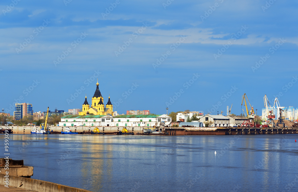 View of Alexandr Nevsky Cathedral in Nizhny Novgorod