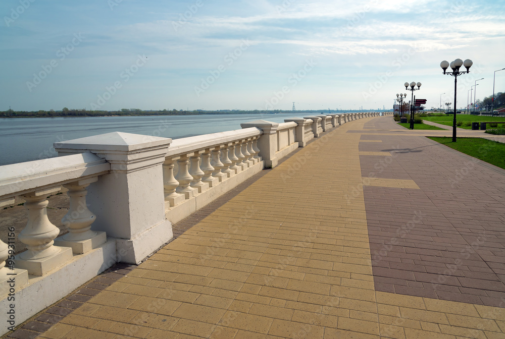 Lower Volga river embankment in Nizhny Novgorod