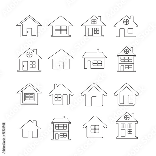 House Icon Real estate Set for website © IconWeb