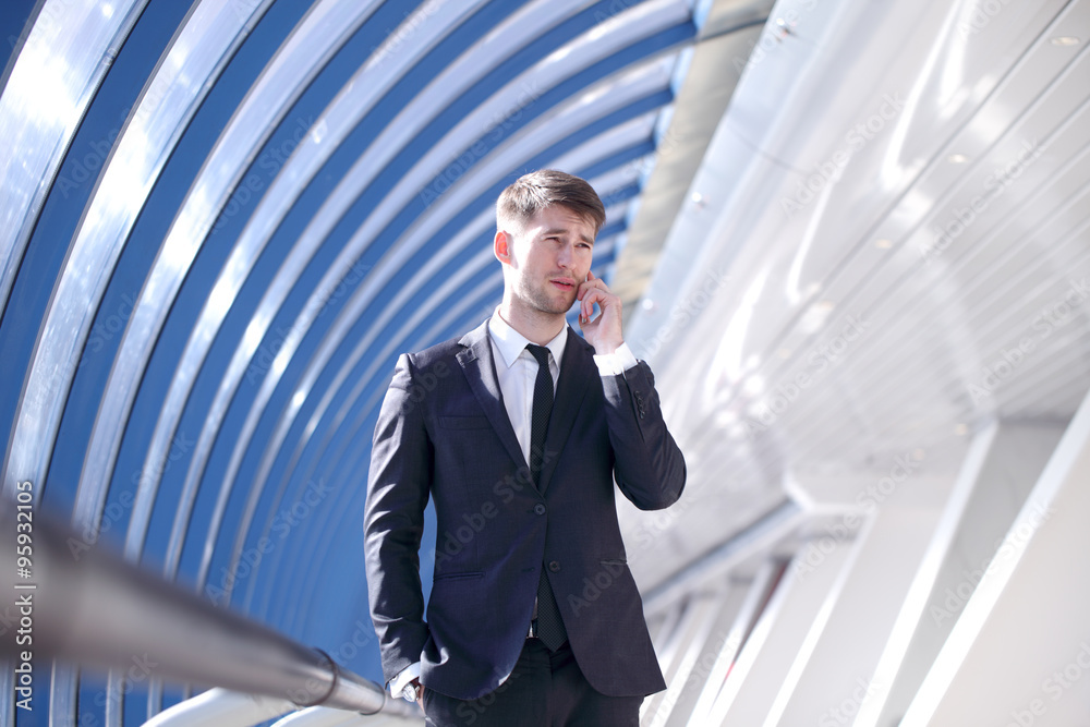 Businessman talking on phone Businessman talking on phone