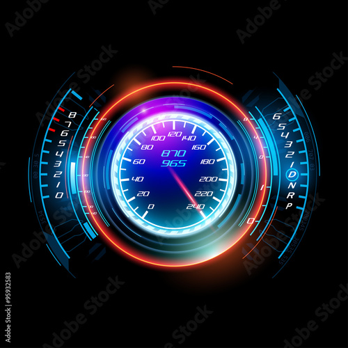 Abstract car speedometer photo