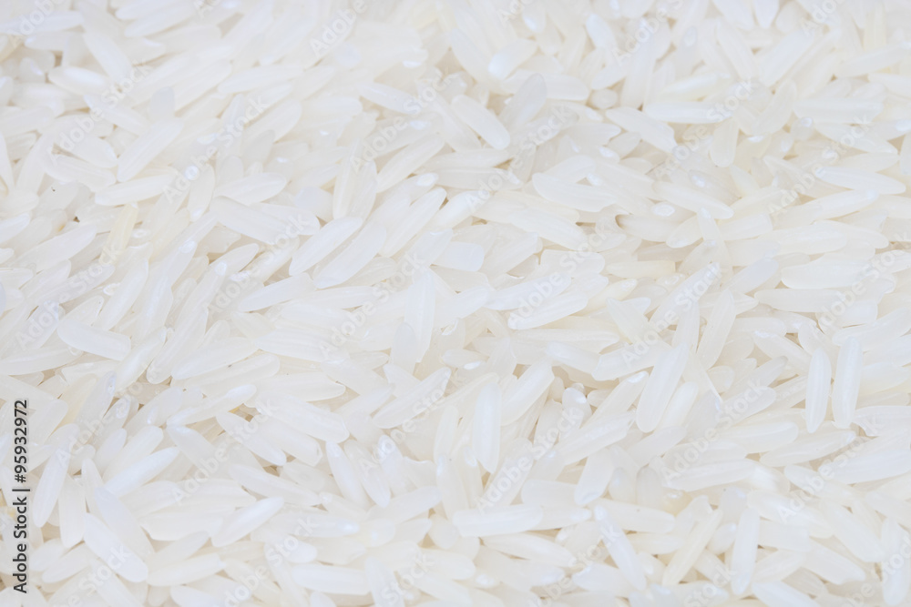 Uncooked white rice (Jasmine Rice). Uncooked white rice (Jasmine Rice).