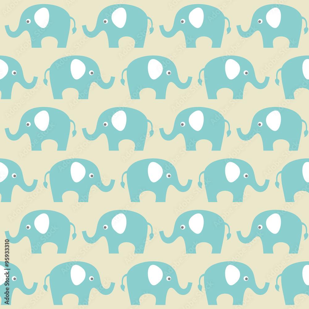 vector seamless pattern with elephants vector seamless pattern with elephants