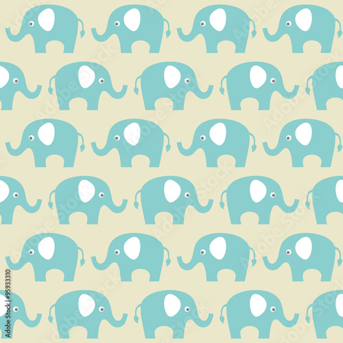 vector seamless pattern with elephants