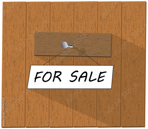 Vector sign saying For sale