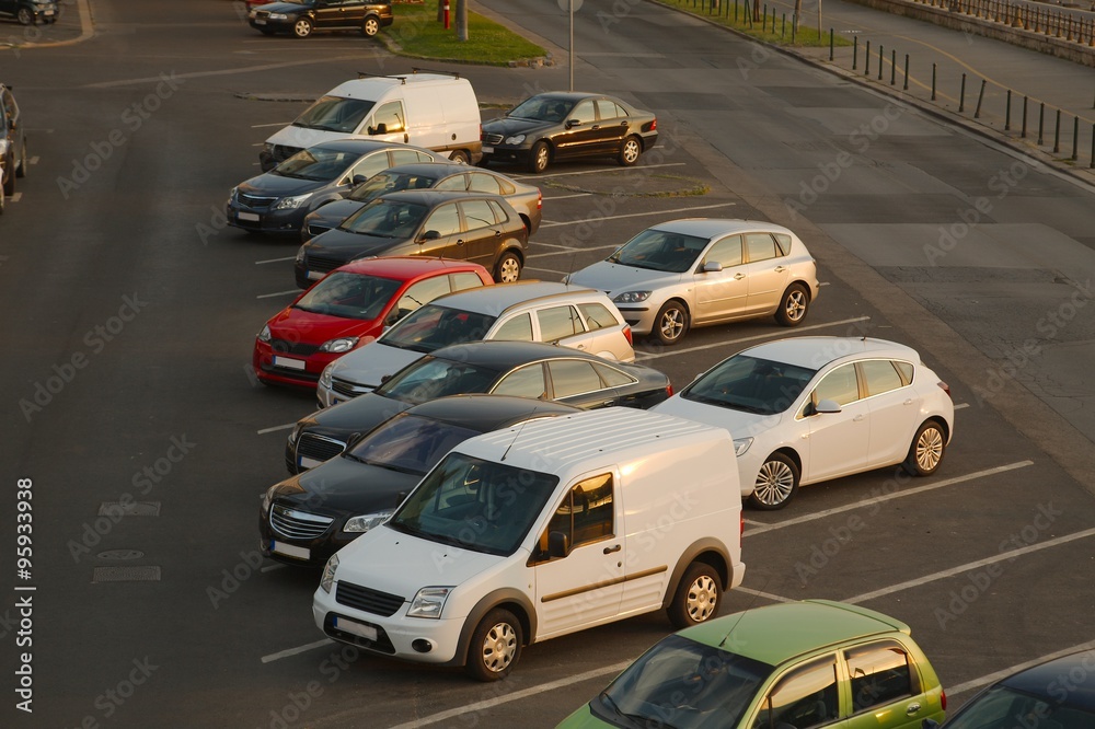 Naklejka premium Cars Parked