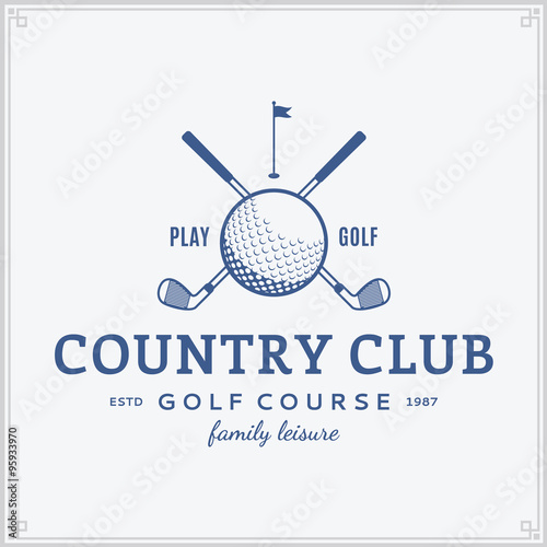 Golf country club logo template