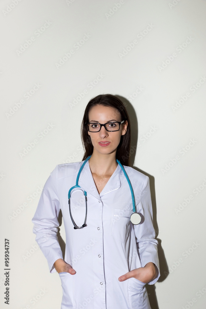Portrait of a friendly doctor looking happy Portrait of a friendly doctor looking happy