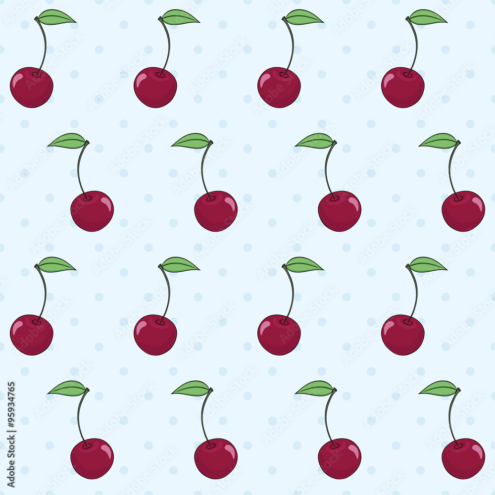 seamless vector pattern with cherry seamless vector pattern with cherry