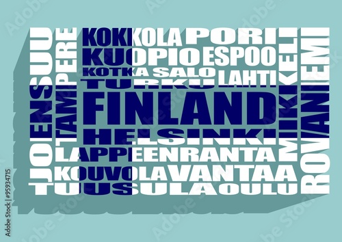 finland cities tags cloud