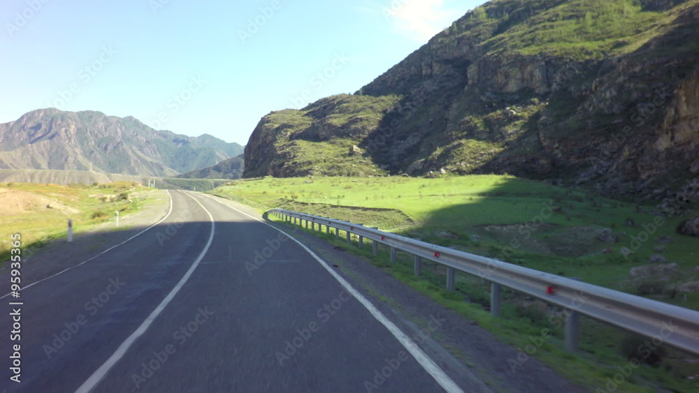 Beautiful Chuysky Trakt in Altai Mountains.