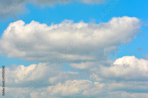 Fototapeta Naklejka Na Ścianę i Meble -  white fluffy clouds in the blue sky