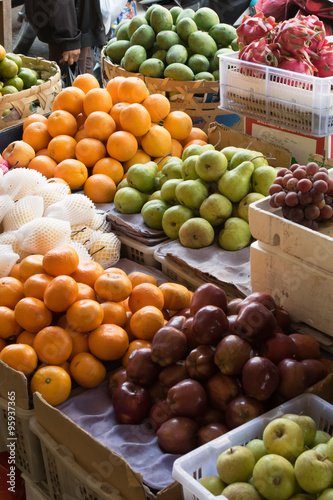 tropical fruits at market in Bali   fruits shop