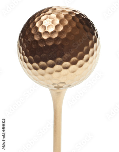 gold golf ball