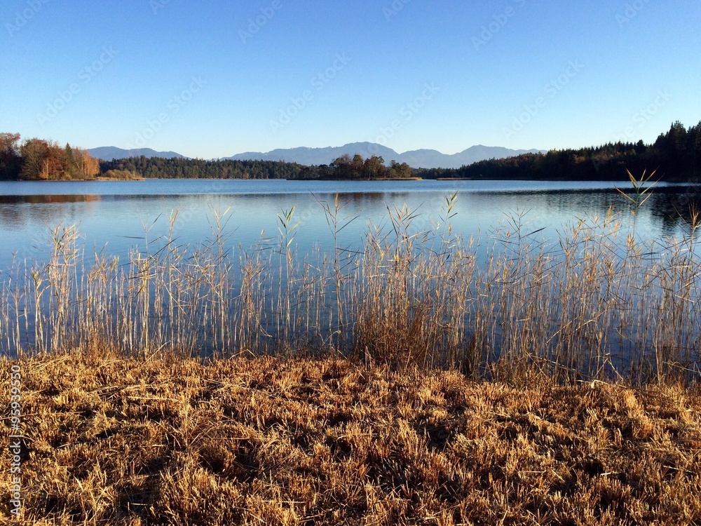 Ostersee mit Bergblick Ostersee mit Bergblick