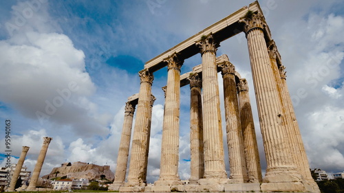 4K 25p Olympeion timelapse Ancient Temple of Olympian Zeus Pillars Greece photo
