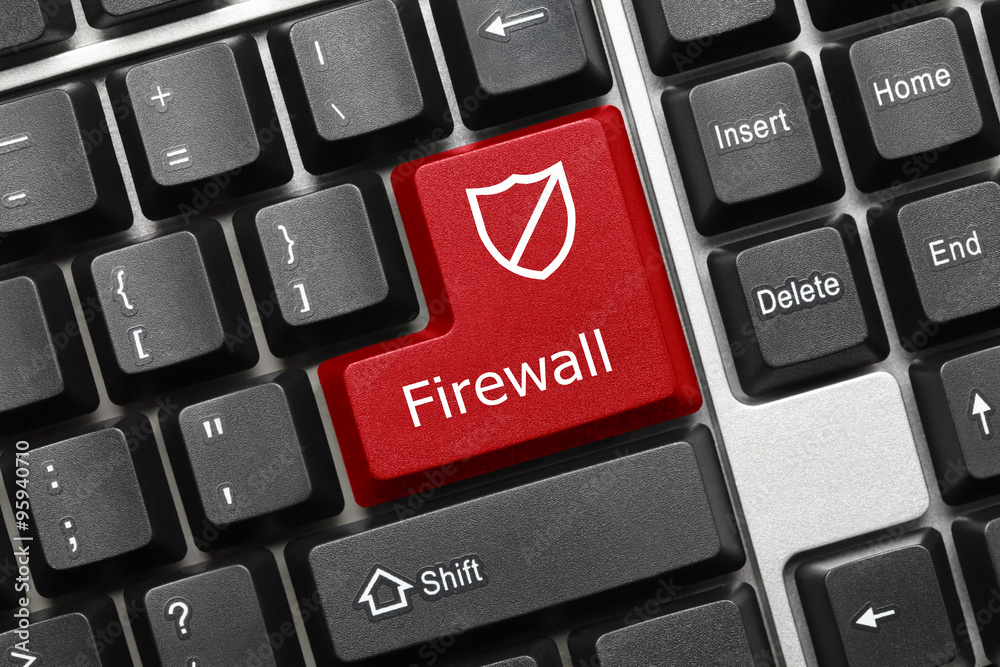 Conceptual keyboard - Firewall (red key)
