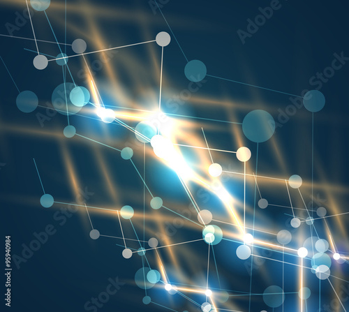 Abstract tech background. Futuristic technology interface. Vector