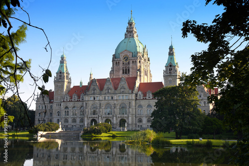 New Town Hall building (Rathaus) in Hannover Germany © Vladimir Mucibabic