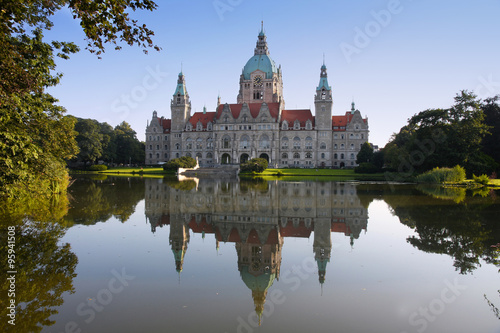 New Town Hall building (Rathaus) in Hannover Germany