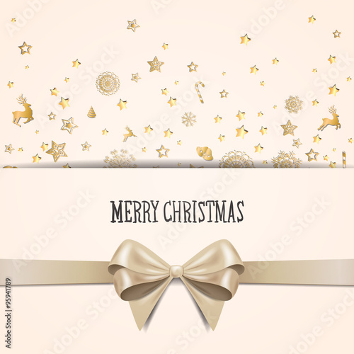 Vector Illustration of a Decorative Christmas Background