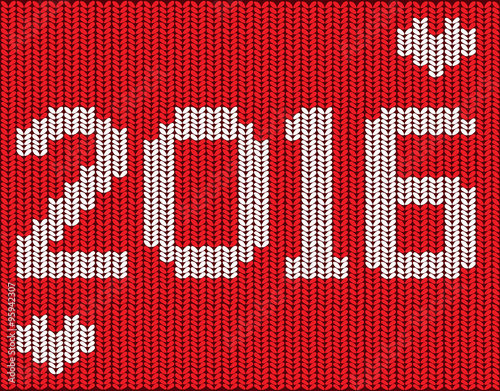 knitted vector 2016 new year