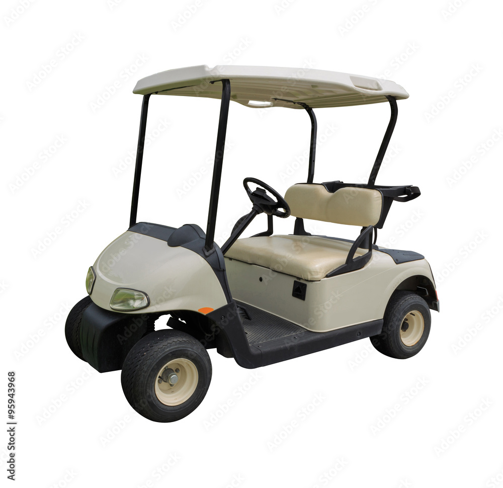 Golf cart golfcart isolated on white background