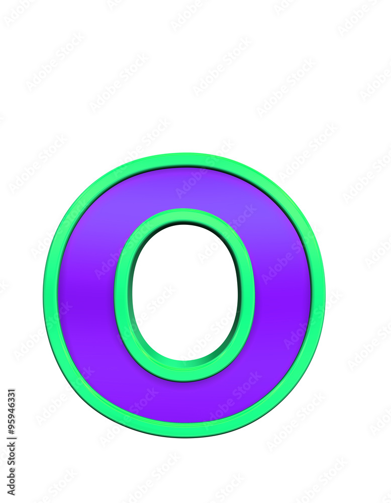 One lower case letter from violet glass with green frame alphabet set, isolated on white. Computer generated 3D photo rendering. One lower case letter from violet glass with green frame alphabet set, isolated on white. Computer generated 3D photo rendering.