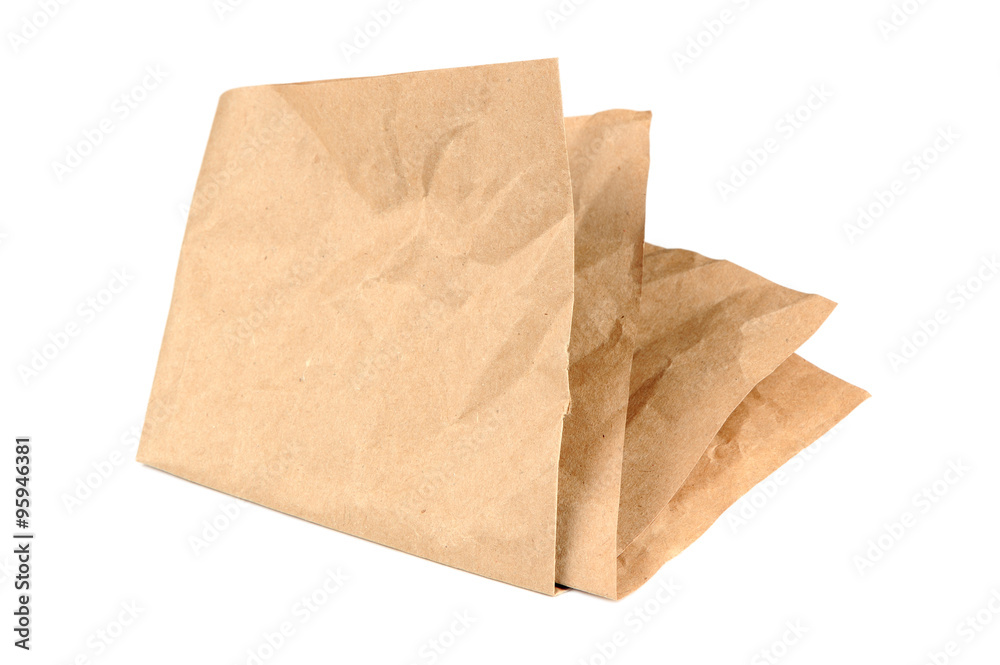 Folded Paper Isolated on White Background Folded Paper Isolated on White Background