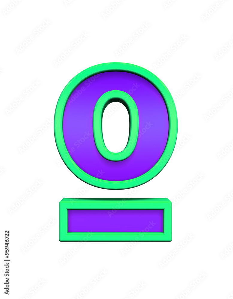 Number mark sign from violet glass with green frame alphabet set, isolated on white. Computer generated 3D photo rendering. Number mark sign from violet glass with green frame alphabet set, isolated on white. Computer generated 3D photo rendering.