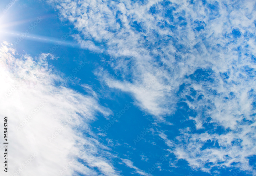 Fototapeta premium Blue sky with clouds