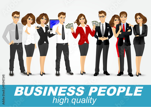 set of diverse business people © flint01