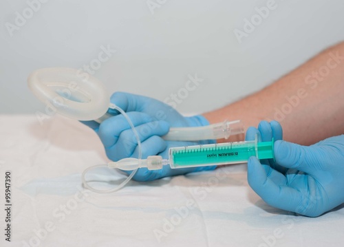 laryngeal mask used to open the airway