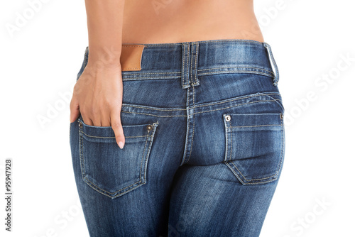 Woman in jeans.